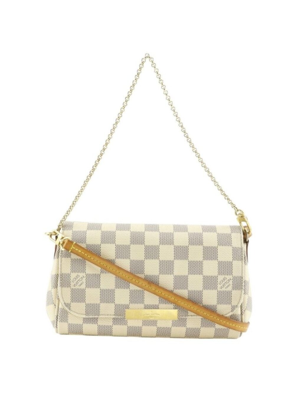 Louis Vuitton Favorite PM Damier Azur Canvas White Shoulder Bag